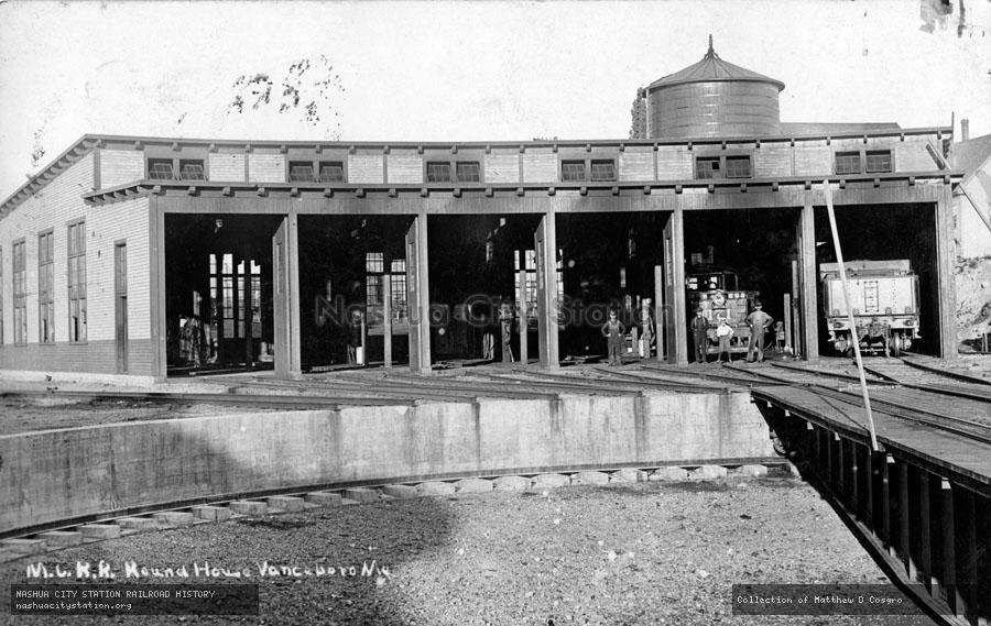 Postcard: Maine Central Railroad Roundhouse, Vanceboro, Maine